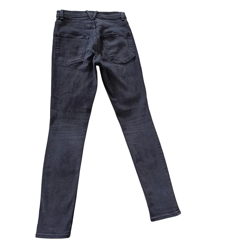 Veronica Beard Debbie High Rise Skinny Jeans Charcoal Button Fly‎ 24x27 USA $228